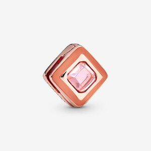 Pandora Pink Square Clip Charm